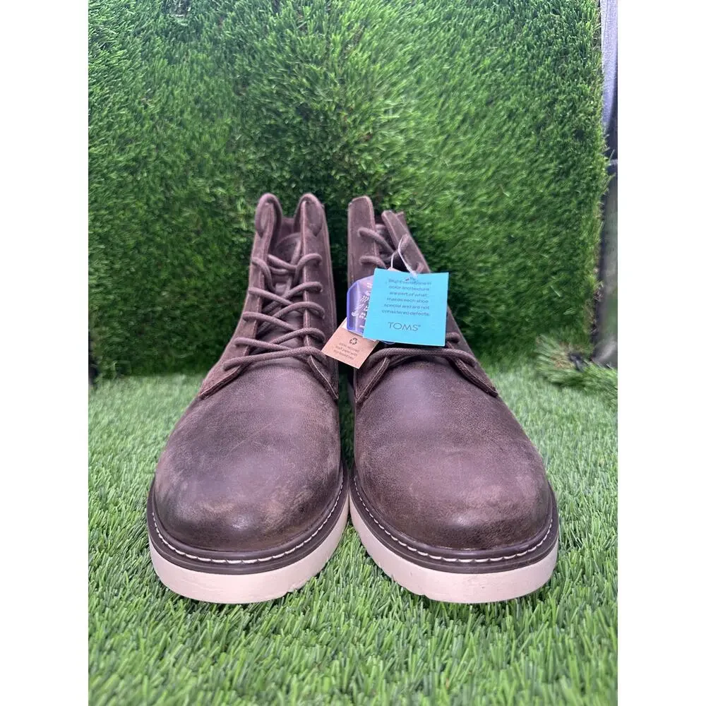 TOMS Navi Trvl Lite Ranger 10020291 Ankle Boot Men's 12 Brown Leather Lace-Up